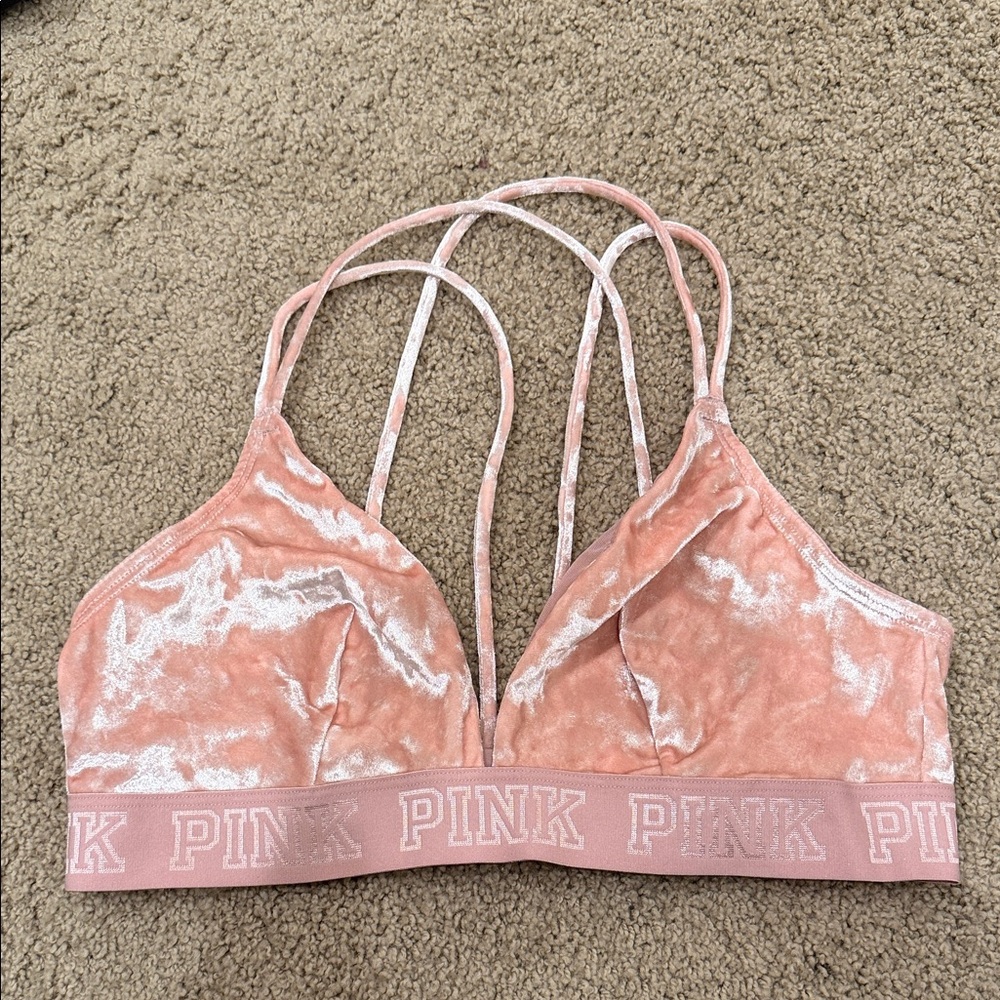 PINK Victoria's Secret Blush Velvet Bralette